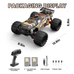 JoyStone High Speed RC Car, 1:16 Scale 30+MPH Remote Control Monster Truck All Terrain Off-Road Truck, 4WD Electric Vehicle Hobby Toy with 2 Batteries for Kids Adults - Image 2