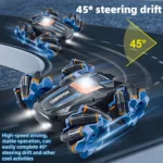 kibhous RC Stunt Car, 360° Spins Remote Control Car, 4WD RC Car with Lights Toy Gift for Boys Girls Kids - Image 6