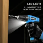 PULITUO 12V Cordless Power Drill Kit – Electric Drill with Battery, Charger, 3/8" Keyless Chuck, 21+1 Torque Settings, Built-in LED Light for Home DIY Projects (Blue) - Image 5