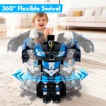 Ficcug Remote Control Transforming Car Robot Toys,2.4GHz 1/14 Scale Transform RC Racing Cars Toys with Gesture Sensing / One Key Deformation / 360° Spins for Kids Boys Girls - Image 7