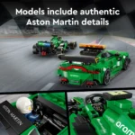 LEGO Speed Champions Aston Martin Safety Car & AMR23 Building Toys - Race Car Toy for Kids, Boys & Girls, Ages 9+ - Gift for Christmas - W/ 2 Minifigures - 76925 - Image 4