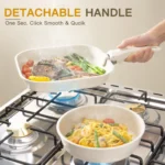 Astercook 22-Pc Ceramic Nonstick Cookware Set (Detachable Handles) - Image 5