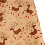 Christmas Wrapping Paper 9-Pack – Holiday Kraft Paper Sheets with Snow, Christmas Tree, Snowman, Lantern & Elk Designs (30” x 20”) - Image 6