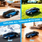 Ficcug Remote Control Transforming Car Robot Toys,2.4GHz 1/14 Scale Transform RC Racing Cars Toys with Gesture Sensing / One Key Deformation / 360° Spins for Kids Boys Girls - Image 9