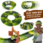 JitteryGit Dinosaur Toys Race Car Track STEM Set | Christmas Gifts For Boys Girls Kids Ages 3 4 5 6 7 8 Years Old - Image 7
