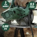 Metabo HPT C7SB3 7-1/4" Circular Saw Kit – 15-Amp, 6,000 RPM Motor, Integrated Dust Blower, 24T Premium Framing/Ripping Blade & Single-Handed Bevel Adjustment - Image 6