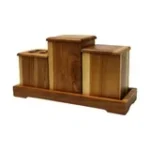 Eleganto® 3-Piece Teak Wood Bathroom Set with Tray – EarthyTeak® Finish | Stylish & Functional - Image 5