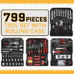UBesGoo 799-Piece Premium Tool Set with Wheeled Trolley Case – Complete Household Repair & Mechanics Hand Tool Kit (Silver) - Image 5