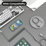 Custom Coiled USB-C Cable for Gaming Keyboards – Double-Sleeved, Detachable Metal Aviator Connector, Premium Coiled Keyboard Cable - Image 7