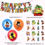 Dragon Ball Theme Birthday Party Decoration Set – Balloons, Banner, Tablecover & Tableware - Image 2