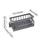 KKBBMA Kitchen Sink Caddy Organizer – Auto-Drain Sponge & Soap Holder for Countertop Storage