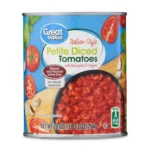 Great Value Italian-Style Petite Diced Tomatoes – 28 oz, Perfect for Italian Recipes