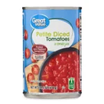 Great Value Petite Diced Tomatoes in Tomato Juice – 14.5 oz, Perfect for Cooking & Recipes