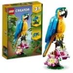 LEGO Creator 3-in-1 Exotic Parrot, Frog & Fish Set 31136 – Creative Animal Building Toy for Kids Ages 7+