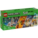 LEGO Minecraft World Explorer Gift Set (66805) – 5 Epic Sets in 1 Box with 15 Characters | Steve’s Desert Expedition, The Armory, Nether Lava Battle & More – Kids Ages 7+