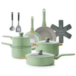 SENSARTE 18-Pc Nonstick Cookware Set – Green