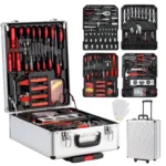 UBesGoo 799-Piece Premium Tool Set with Wheeled Trolley Case – Complete Household Repair & Mechanics Hand Tool Kit (Silver)