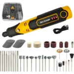 Mini Cordless Rotary Tool Kit – 3-Speed 3.7V USB Rechargeable Power Tool with 57 Accessories for Sanding, Polishing, Drilling, Engraving, and DIY Crafts