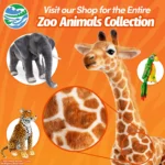 Real Planet 18.8″ Tan Lion Cub Plush – Realistic Cuddly Stuffed Animal & STEM Learning Gift - Image 4