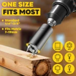 2-Pack Universal Socket & Snowflake Multitool Set with Power Drill Adapter – Cool Gift Gadgets for Men, Dad, Husband, and Women (Silver) - Image 3