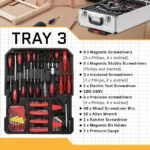 UBesGoo 799-Piece Premium Tool Set with Wheeled Trolley Case – Complete Household Repair & Mechanics Hand Tool Kit (Silver) - Image 7