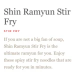 Nongshim Shin Stir Fry Ramen Noodles – 4.65 oz x 4 Pack, Shelf-Stable, Flavors: Kimchi, Red Fiery, Spicy Beef - Image 9