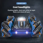 kibhous RC Stunt Car, 360° Spins Remote Control Car, 4WD RC Car with Lights Toy Gift for Boys Girls Kids - Image 9