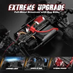 JoyStone 1:14 All Terrain RC Car RTR Buggy, Max 40+ MPH Off-Road Monster Truck, Hobby Electric Fast RC Truck for Adults Boys, Black - Image 4