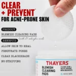 Thayers Acne Clearing Pads – 2% Salicylic Acid Alcohol-Free Treatment for Blemishes & Blackheads, 60 Count - Image 5