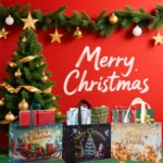 9 Pcs Non-Woven Christmas Gift Bags with Handles – Reusable Xmas Treat & Shopping Bags for Holiday Wrapping - Image 3