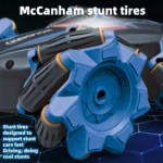 kibhous RC Stunt Car, 360° Spins Remote Control Car, 4WD RC Car with Lights Toy Gift for Boys Girls Kids - Image 2