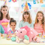 MaoGoLan 17.6″ Plush Dinosaur Set – Mommy Triceratops with 3 Baby Dinosaurs – Soft Stuffed Animals for Kids - Image 3