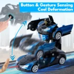 Ficcug Remote Control Transforming Car Robot Toys,2.4GHz 1/14 Scale Transform RC Racing Cars Toys with Gesture Sensing / One Key Deformation / 360° Spins for Kids Boys Girls - Image 4