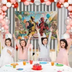 𝓓𝓮𝓪𝓭𝓹𝓸𝓸𝓵 and 𝓦𝓸𝓵𝓿𝓮𝓻𝓲𝓷𝓮 Birthday Party Decoration,5 x 3 FT Party Backdrop Supplies for boys and girls - Image 5