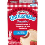 Smucker’s Uncrustables Peanut Butter & Strawberry Jam Sandwiches, 10 Count, 2 oz Each – Frozen - Image 2