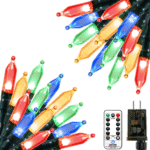 AVOXEZOR 600 LED Christmas String Lights – 207 Ft Multicolor Outdoor Lights with Remote & 8 Modes